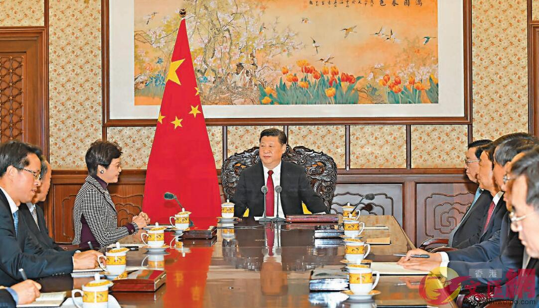 国家主席习近平在中南海会见候任行政长官林郑月娥。