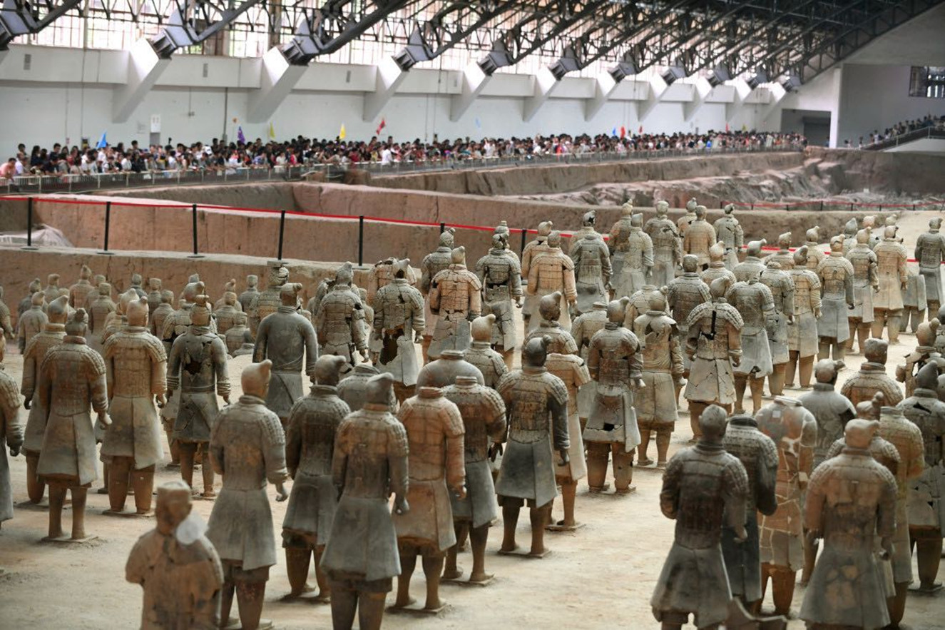 端午小長假秦始皇兵馬俑接待8.5萬遊客。