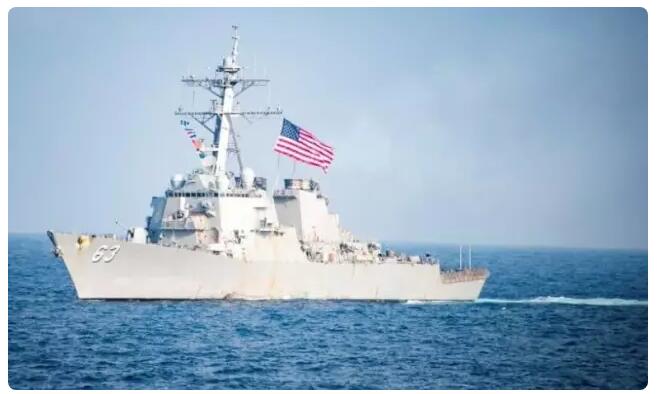▲7月2日，美國「斯特西姆」號驅逐艦駛入西沙群島中建島周邊12海里範圍內。(路透社)