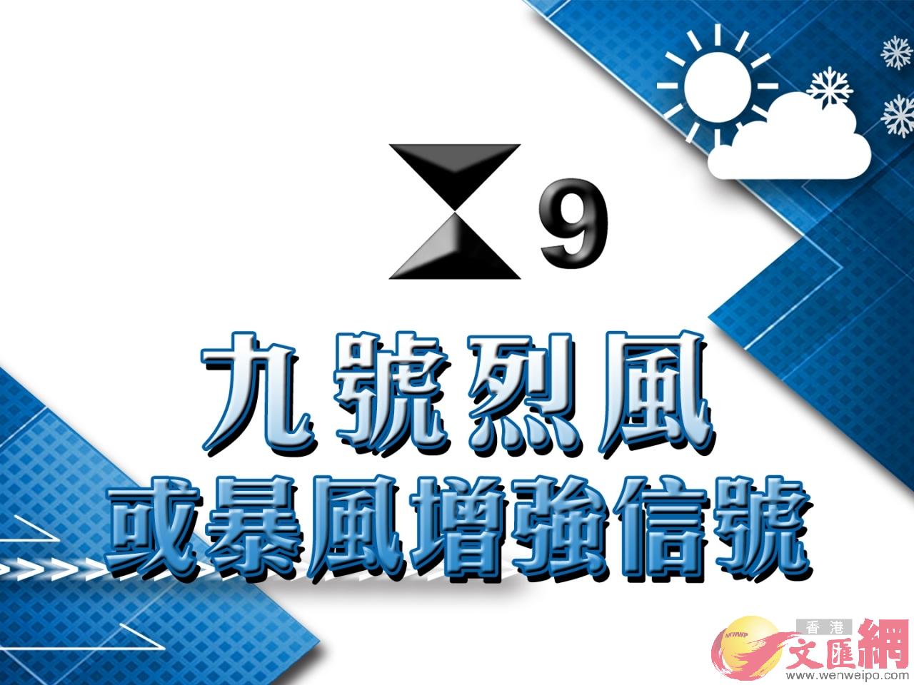 天文台改发九号烈风或暴风信号