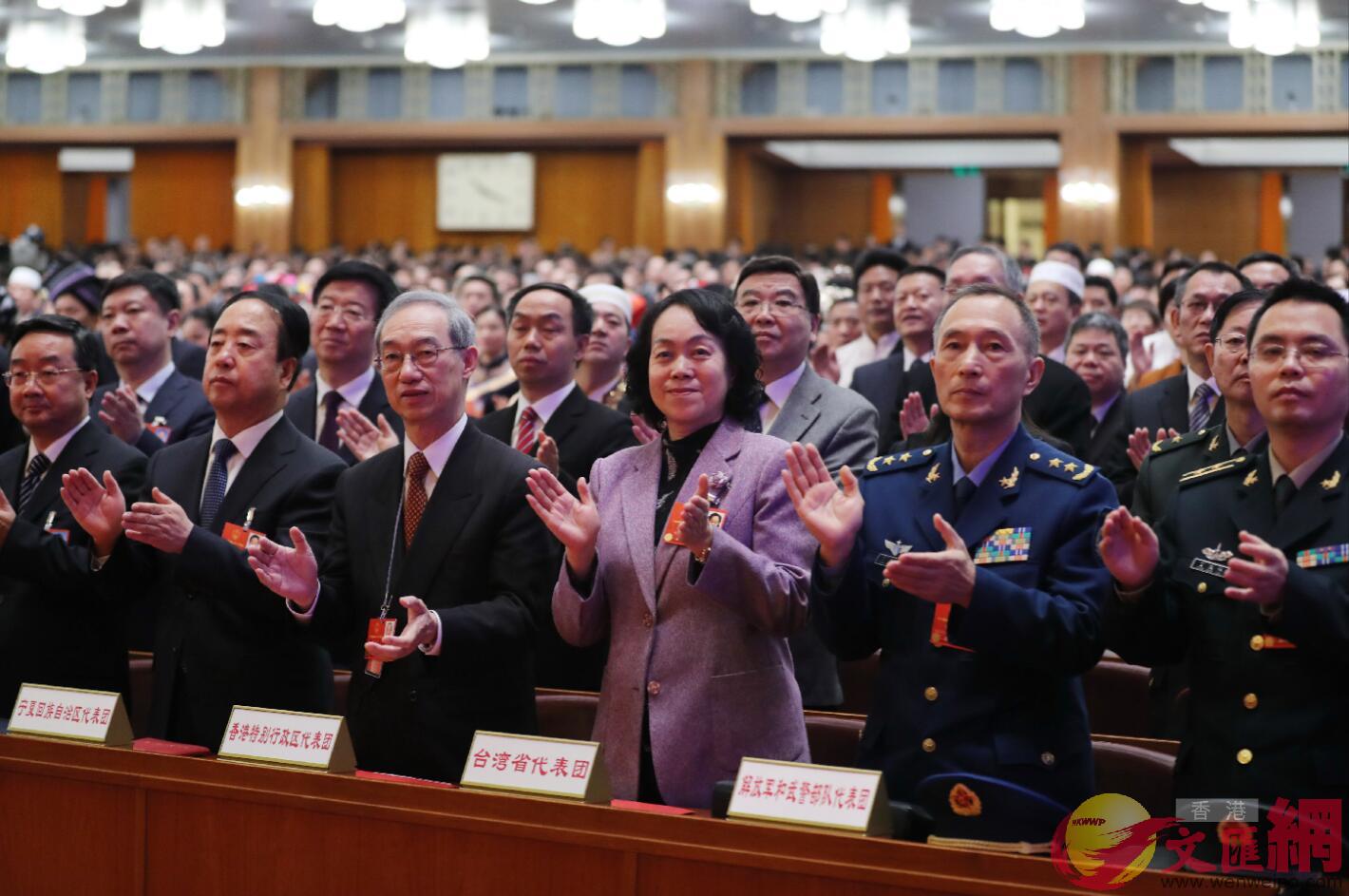 3月20日，第十三屆全國人民代表大會第一次會議在北京人民大會堂舉行閉幕會（新華社）
