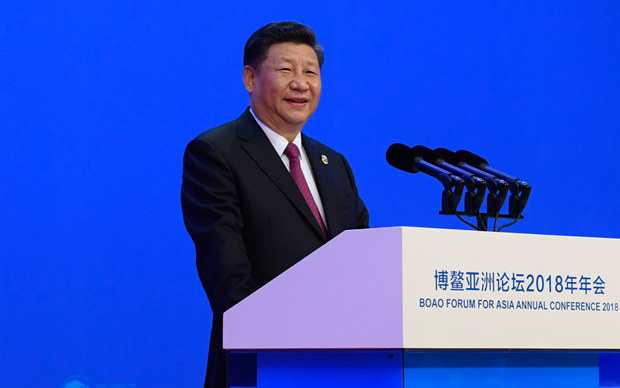中國國家主席習近平出席博鰲論壇亞洲2018年年會開幕式並發表主旨演講。