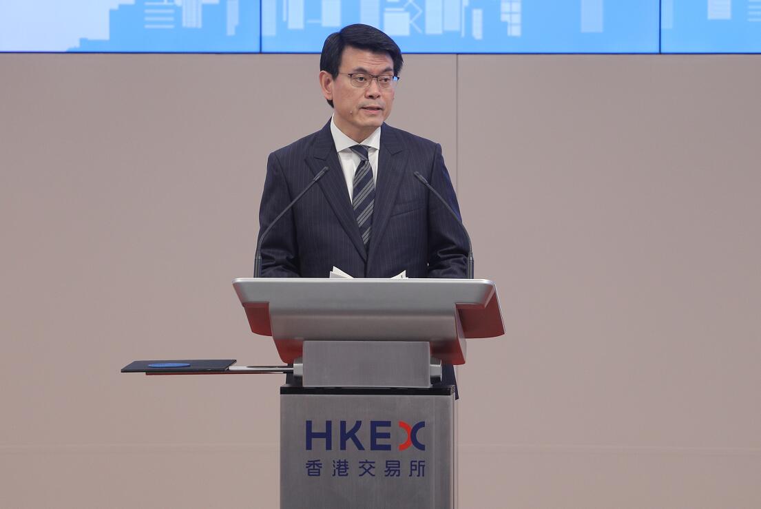 邱騰華指出，隨�茪漲a以及全球經濟發展進入一個新的時代，香港的金融服務業需要需要扮演一個更加積極的角色（全媒體記者麥鈞傑攝）