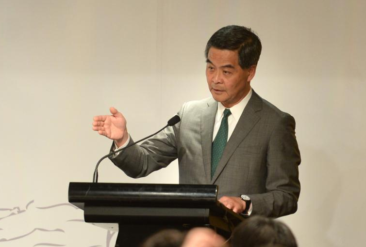 梁振英表示大灣區規劃是香港的「第二次機遇」。（大公報圖片）