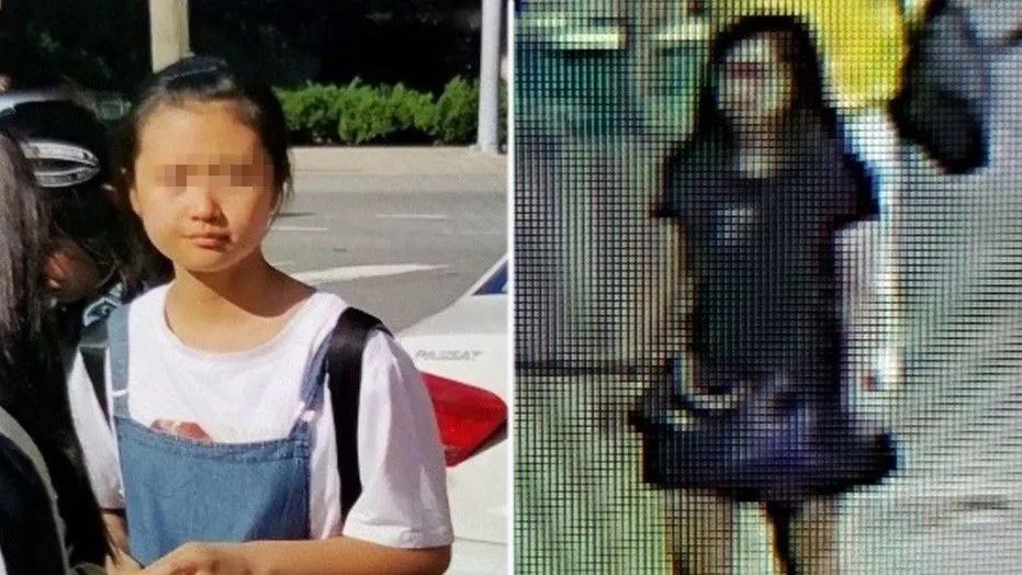 左為失蹤中國女孩A右為亞裔女性嫌疑人]警方供圖^
