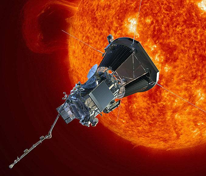 概念圖Gu帕克號v太陽探測器正在飛近太陽