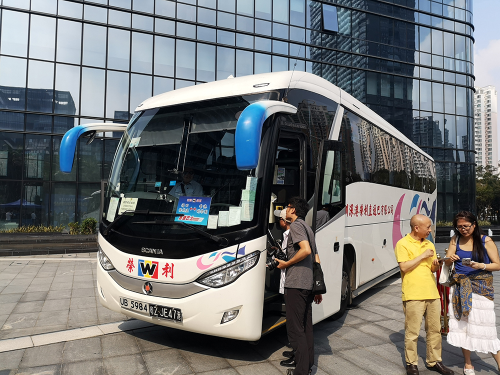 香港科技園首條跨境巴士 記者郭若溪攝