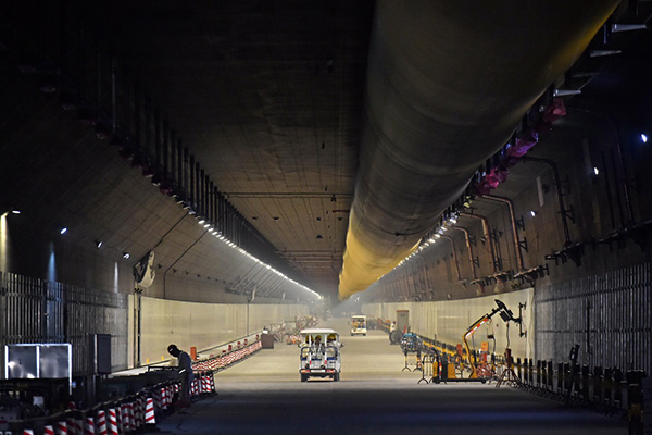 2017年7月5日拍攝的建設中的海底隧道C