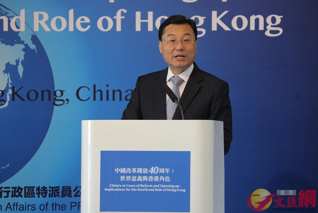 謝鋒表示A新時代國家改革開放將給香港帶來長期繁榮(全媒體記者 麥鈞傑 攝)
