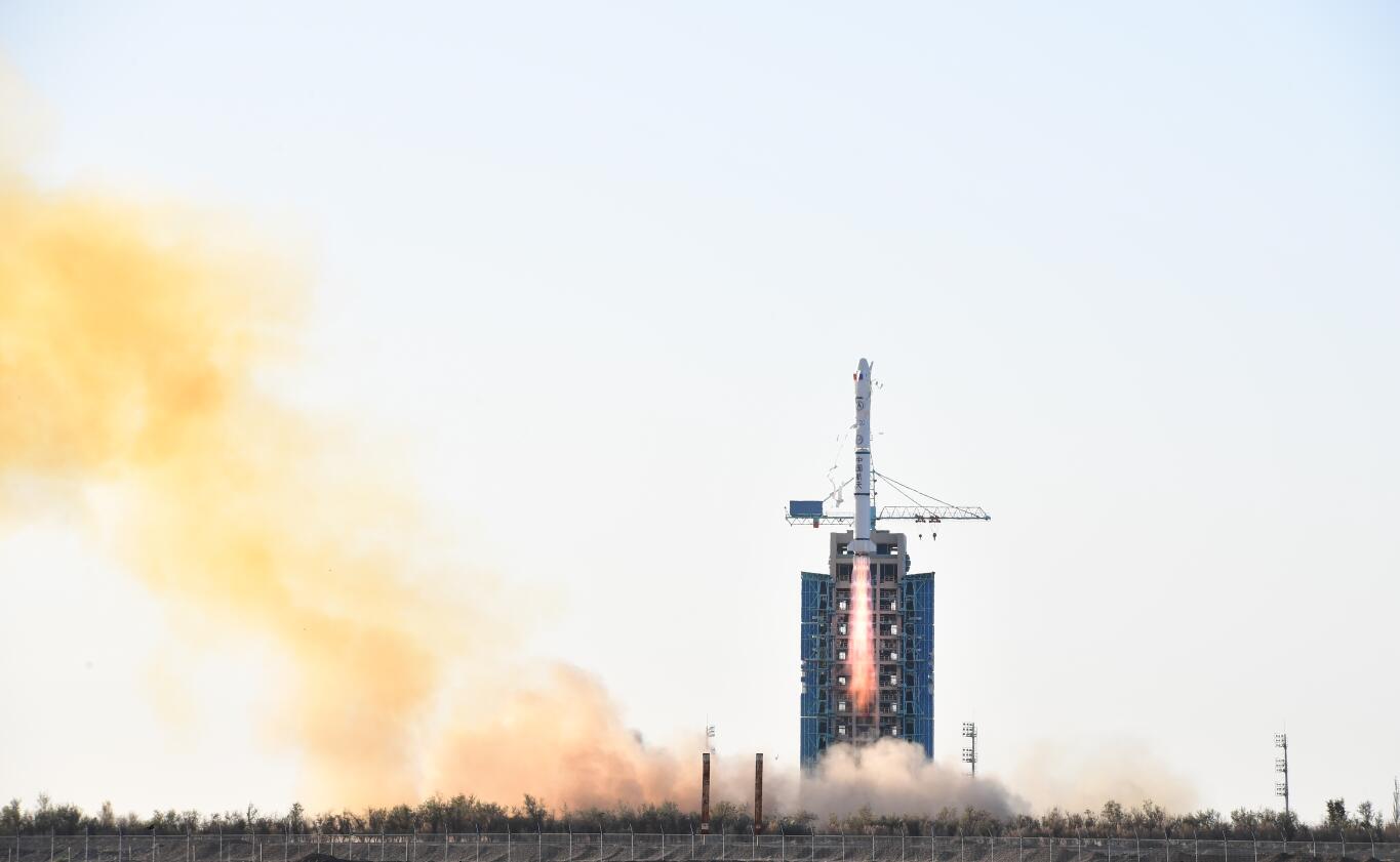 中國在酒泉衛星發射中心用長征二號丙運載火箭成功發射中法海洋衛星(國防科工局供圖)