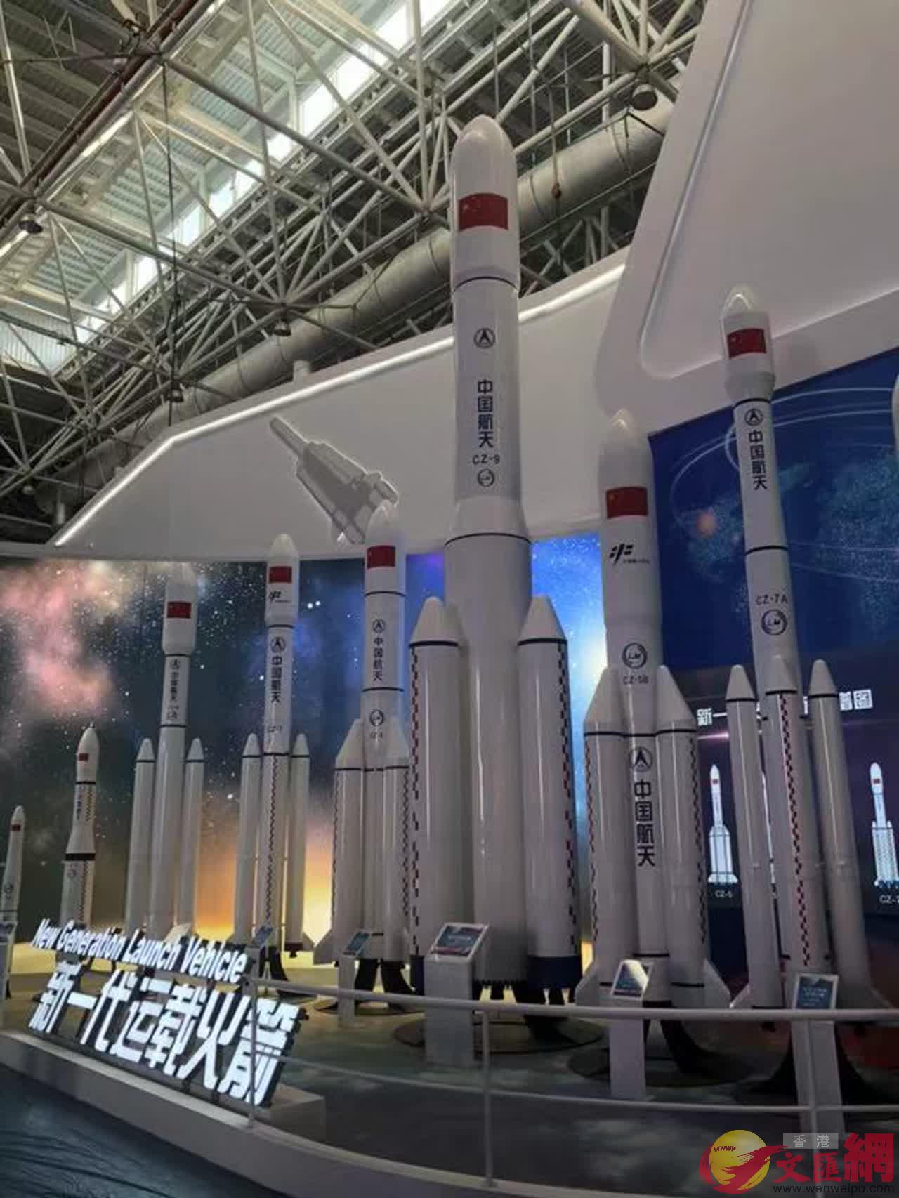 新一代運載火箭集體亮相A最大的是長征九號重型運載火箭C航天科技集團供圖