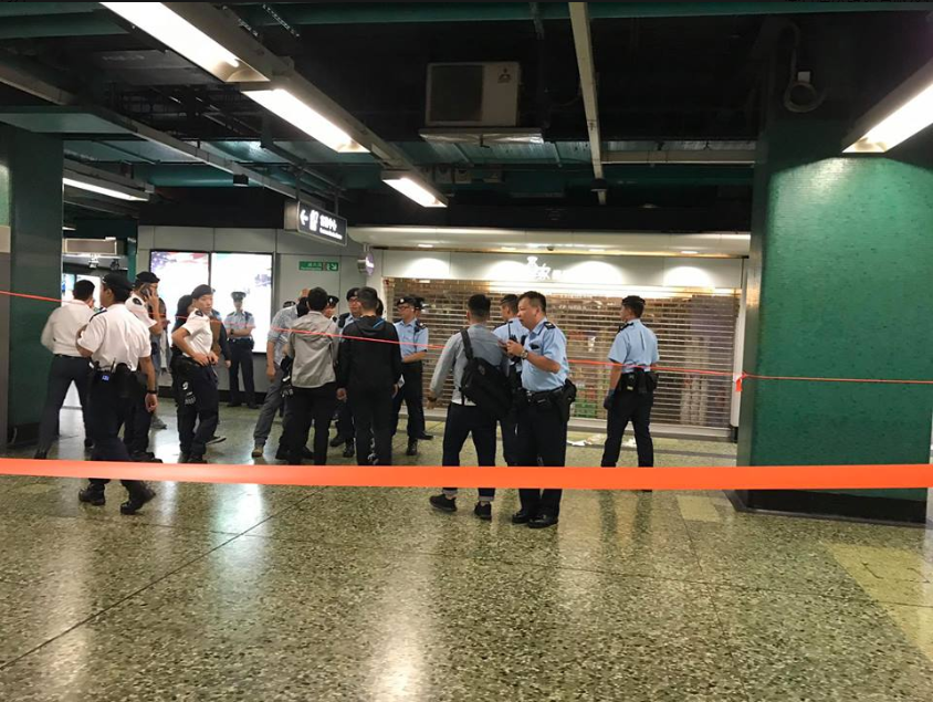 深水埗港鐵站發生開槍案件A一人受傷C