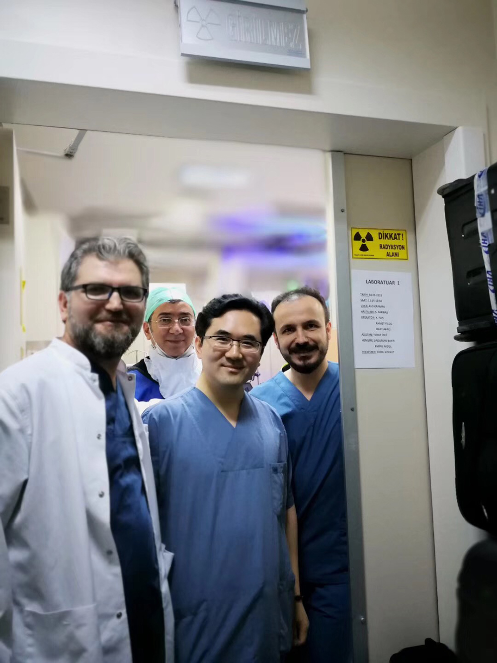 2018年5月A潘湘斌在伊斯坦布爾大學成功直播由其原創的超聲引導介入手術C受訪者提供C