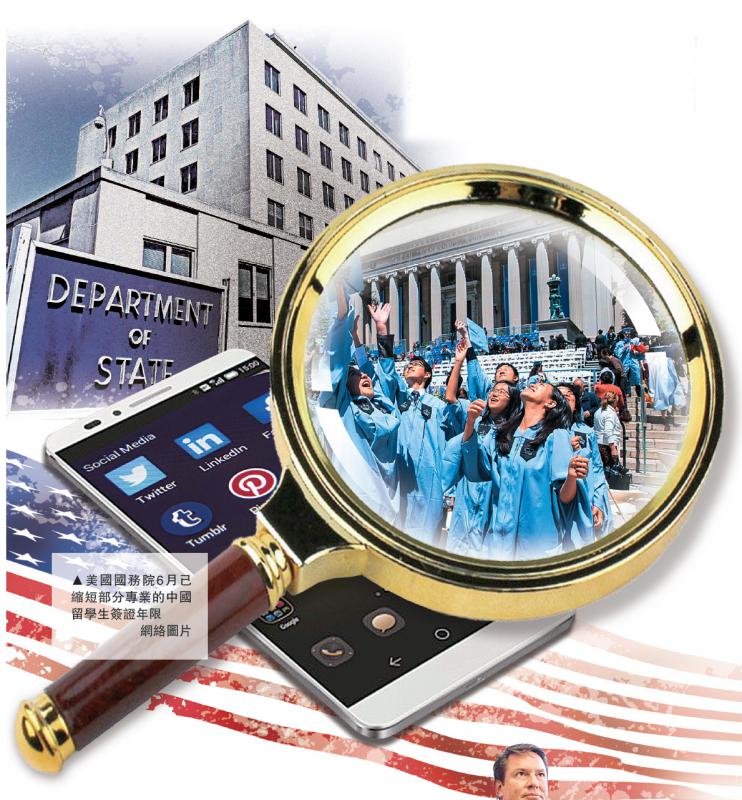 圖G美國國務院6月已縮短部分專業的中國留學生簽證年限/網絡圖片