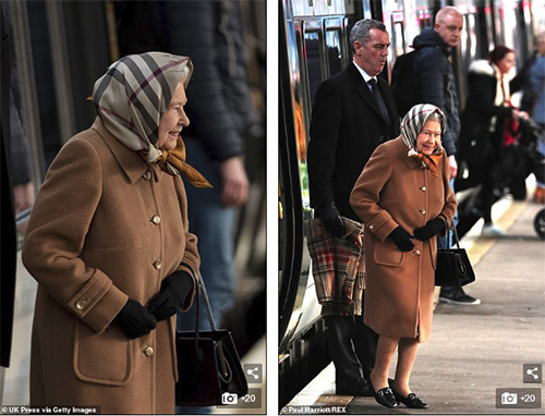 92歲的英國女王被拍到獨自乘坐火車外出C