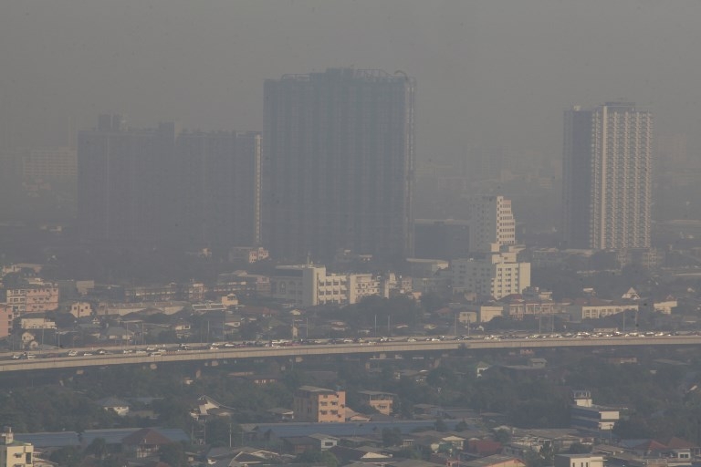 曼谷空氣污染嚴重A450間學校停課至本周五C法新社資料圖