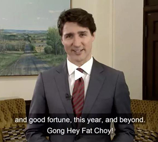 加拿大總理發表農曆新年賀詞 他學會用這句拜年了