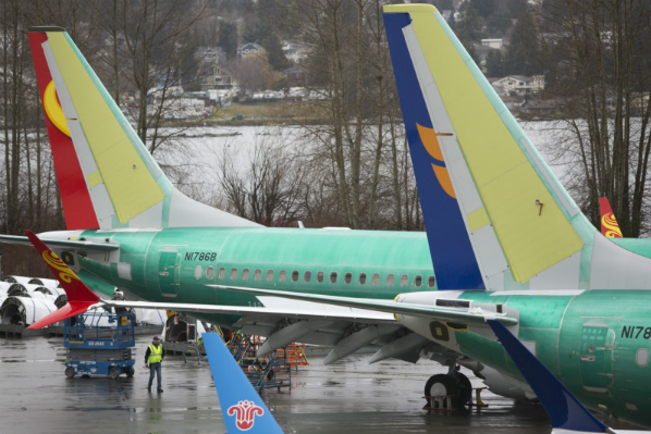 全球已經停飛波音737 MAX客機]法新社^