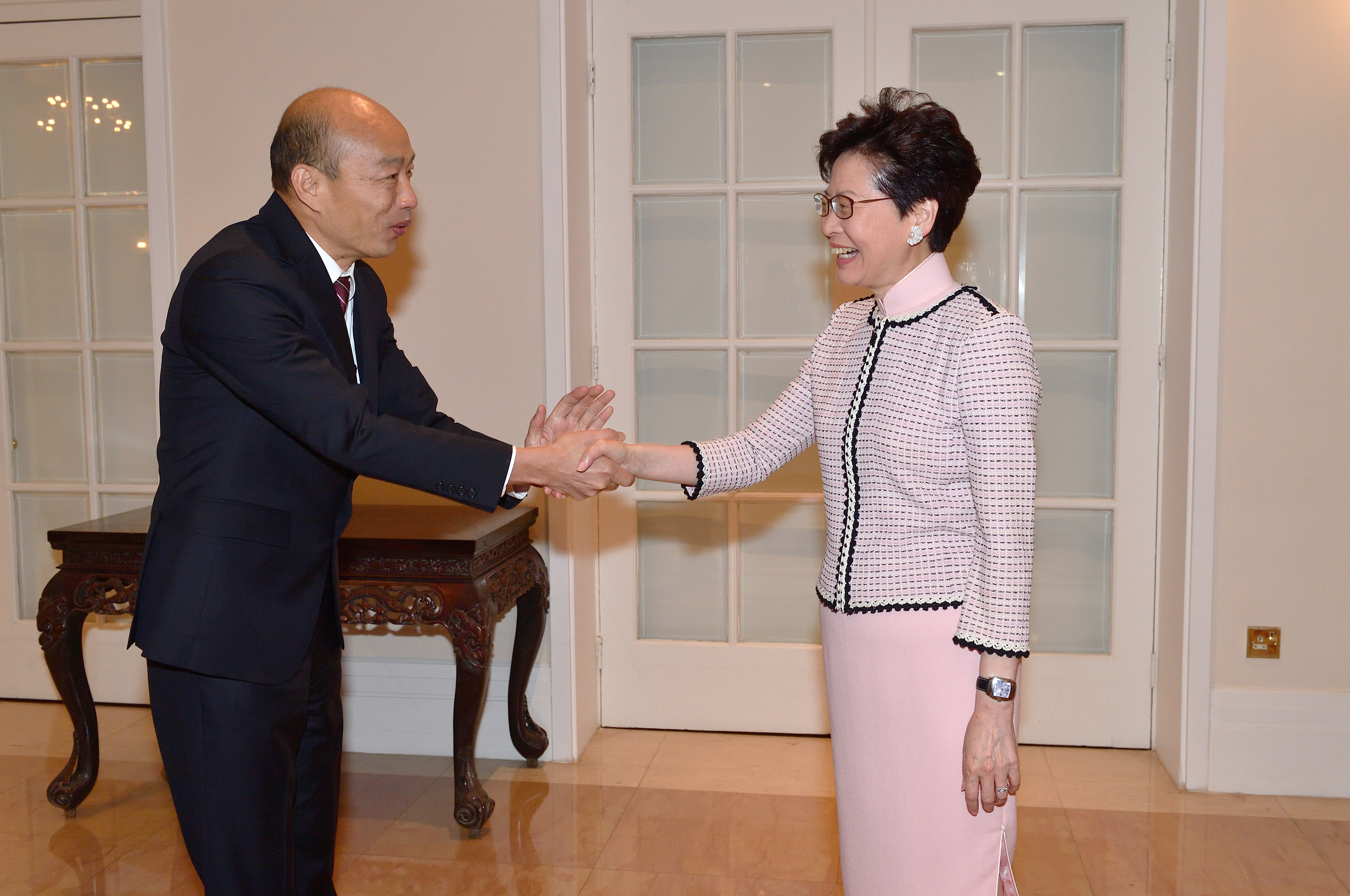 圖G香港特首林鄭月娥與高雄市長韓國瑜會面C