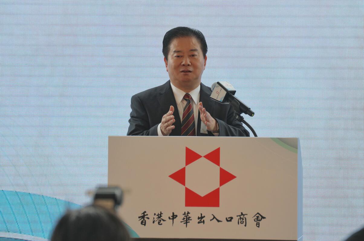 林龍安表示A期盼香港和高雄兩地u常來常往vA共同u發大財v(全媒體記者麥鈞傑攝)