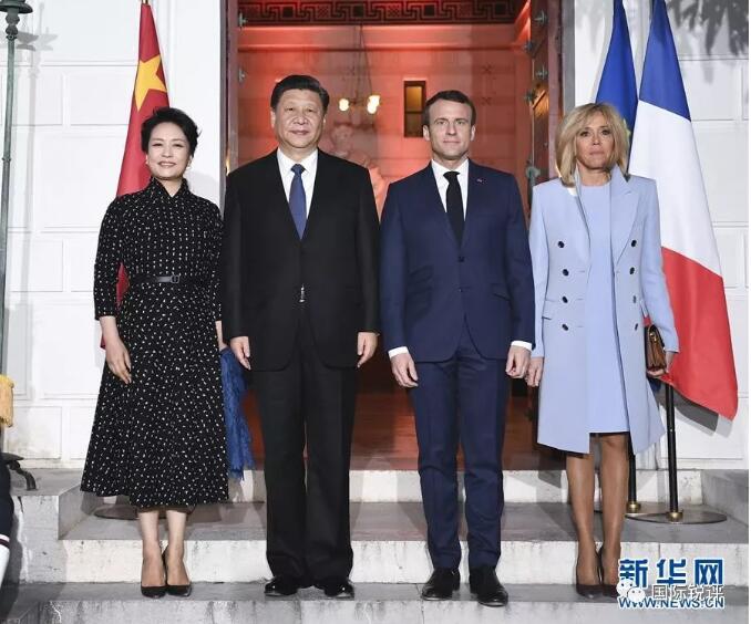 3月24日A國家主席習近平在尼斯會見法國總統馬克龍]圖片來源G新華社^