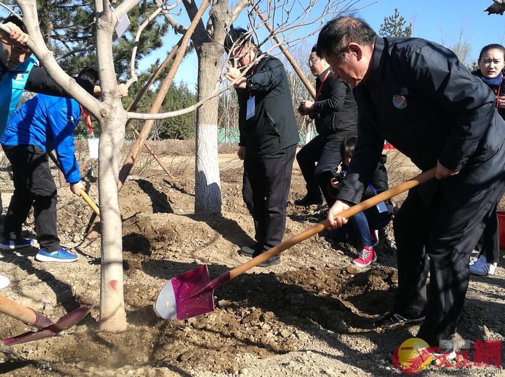 2019年共和國部長義務植樹活動30日上午在京舉行]記者 張帥 攝)