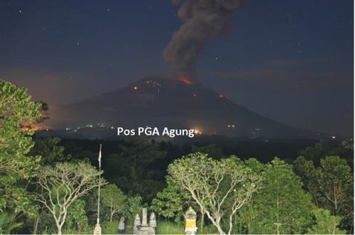 巴厘島阿貢火山再次噴發C(圖片來源G中國駐印度尼西亞登巴薩總領館網站)