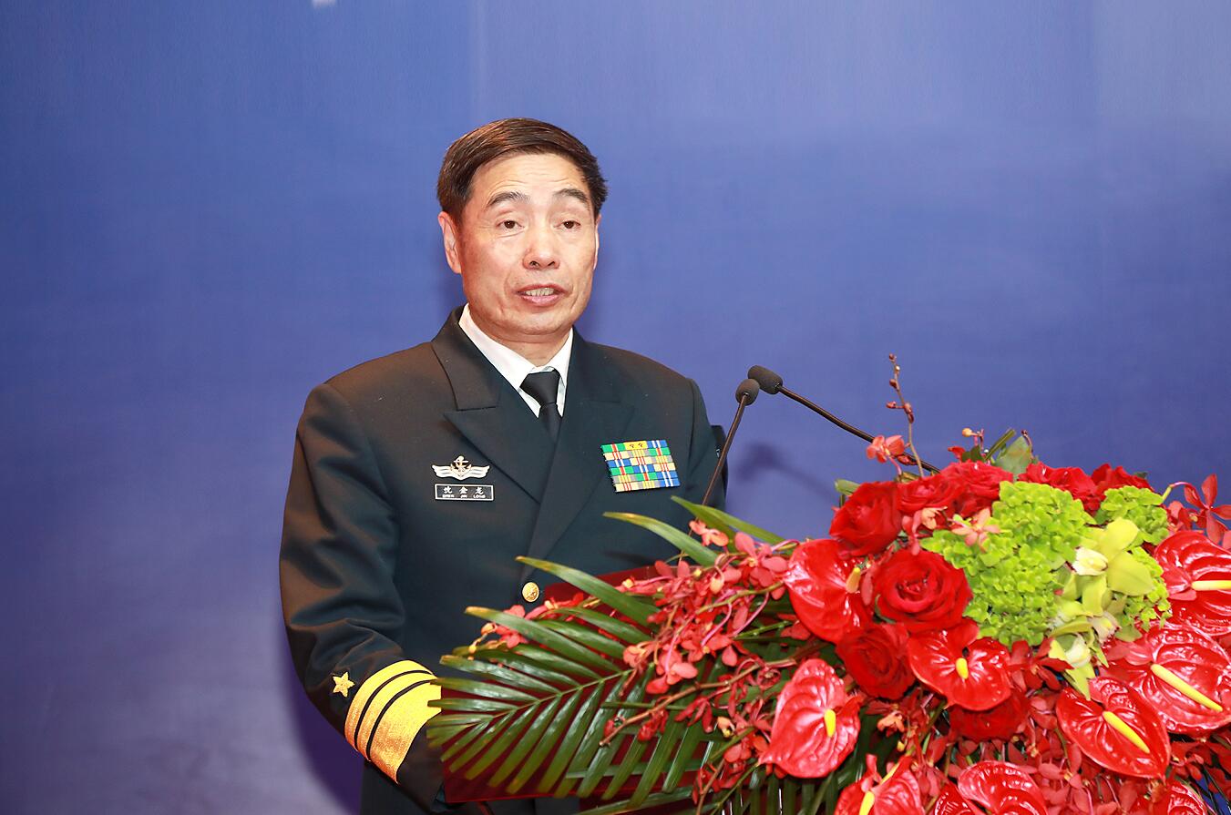 海軍司令員沈金龍作主旨發言]海軍供圖^