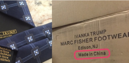 伊萬卡與美國鞋商Marc Fisher合作的品牌鞋履紙箱A印有uMade in Chinav(網絡圖片^