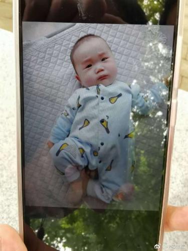 失蹤嬰兒照片 圖片來源G周口公安官微