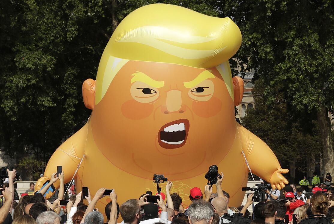 預計u特朗普寶寶v大型氣球將再次出現在倫敦上空]美聯社^