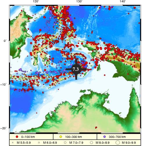 地震位置C圖片來源G國家海洋環境預報中心網站