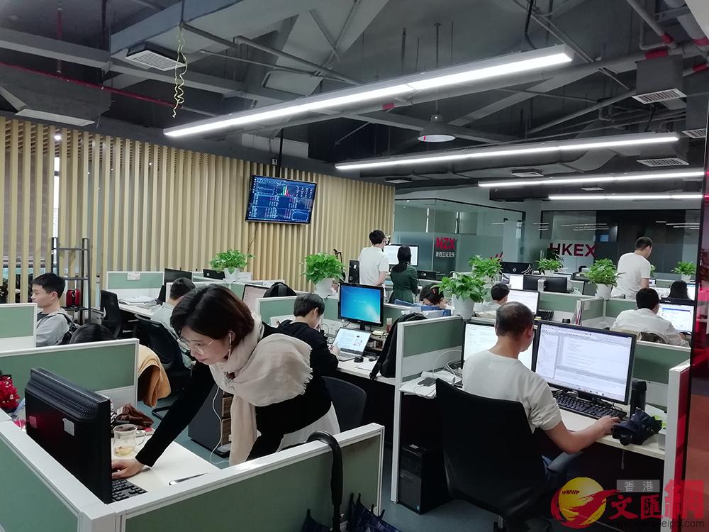 華盛證券在深圳的研發辦公室一角C 記者 李昌鴻 攝