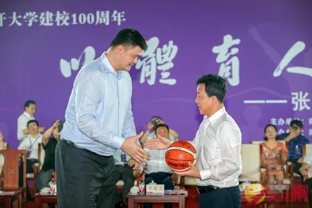 中國籃球協會主席姚明出席了簽署儀式C(記者張聰 攝)