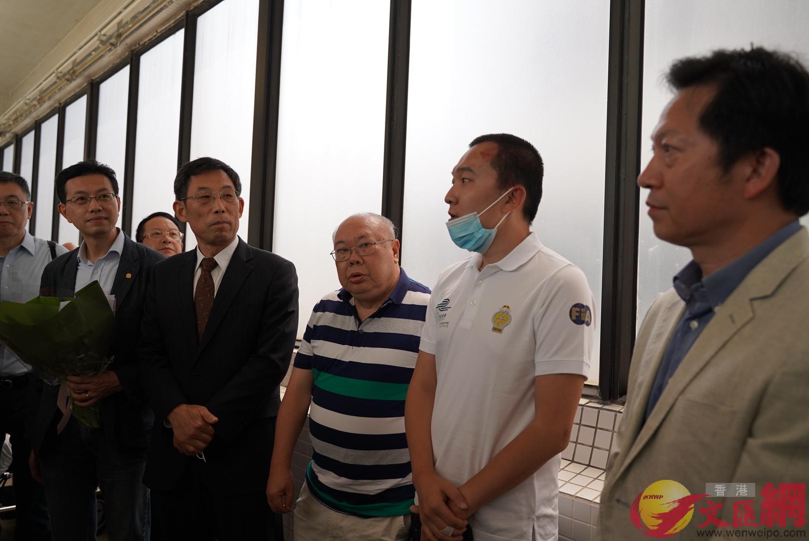 香港新聞工作者聯會主席姜在忠慰問付國豪