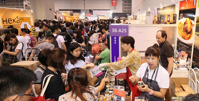 一連5日的香港美食博覽今日在會展中心開幕]會展中心網圖^