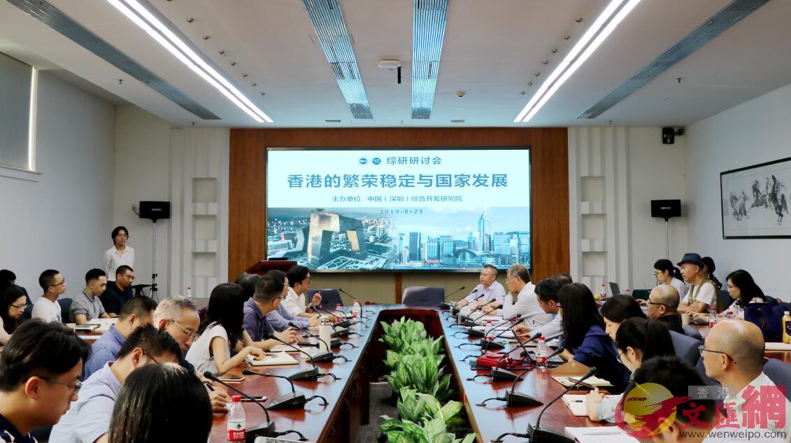 u香港的繁榮穩定與國家發展v研討會在深舉行(記者 毛麗娟攝)
