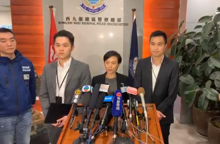 香港警方表示A昨晚於太子站共拘捕63人(直播畫面)