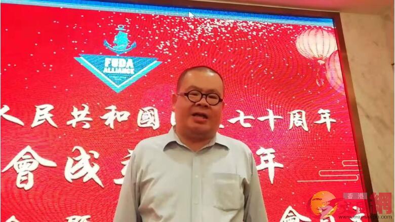 黃鵬表示A為了香港穩定發展A他希望暴亂能夠盡快平息下來]記者 李昌鴻 攝^