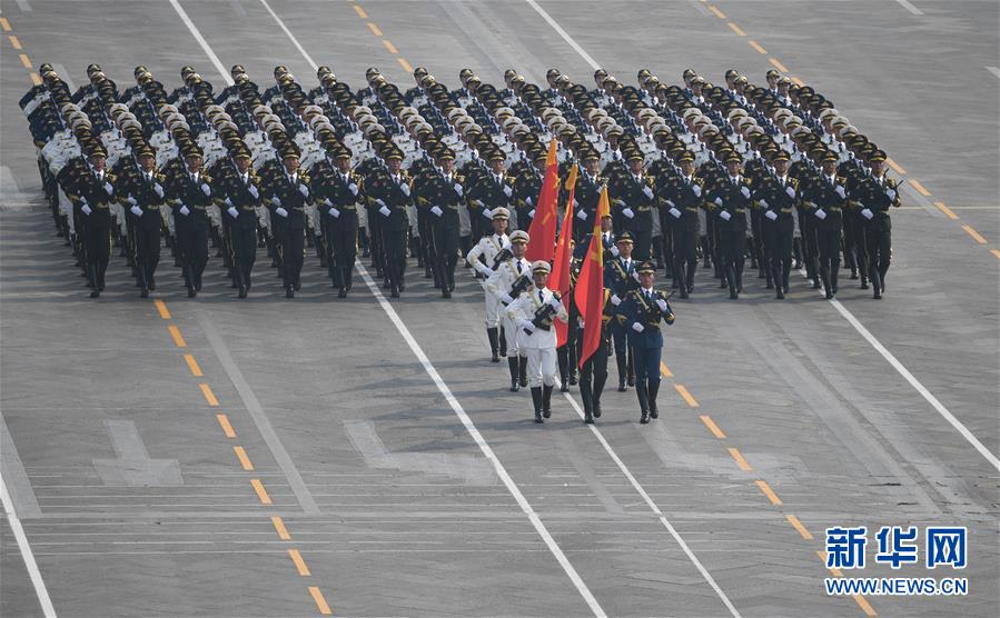 10月1日上午A慶祝中華人民共和國成立70周年大會在北京天安門廣場隆重舉行C這是儀仗方隊C 新華社