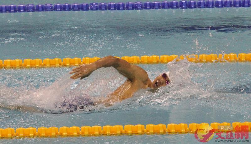 汪順在男子400米個人混合泳比賽中後來居上奪冠(記者 俞鯤 攝)