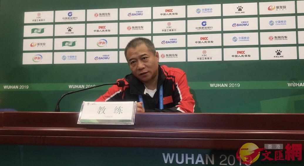 王濤表示A中國隊的勝利來之不易]實習記者潘鄰安 攝^