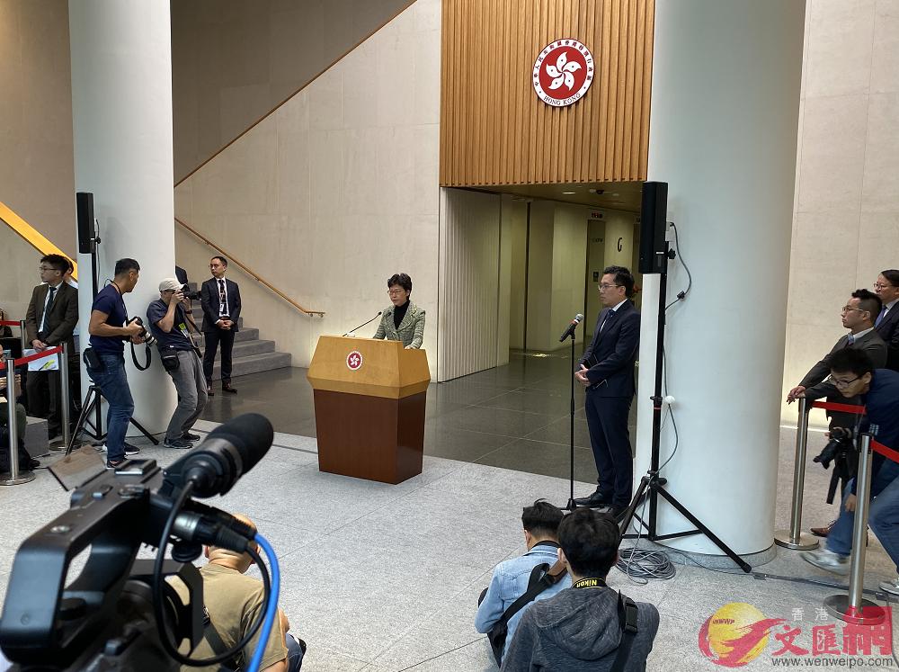 林鄭月娥表示政府會盡力確保區選安全有序進行]大文全媒體記者攝^ 