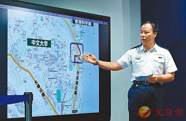 警方行動部高級警司汪威遜昨日表示A警方連日行動都集中二號橋300米至400米的路段C香港文匯報記者 攝