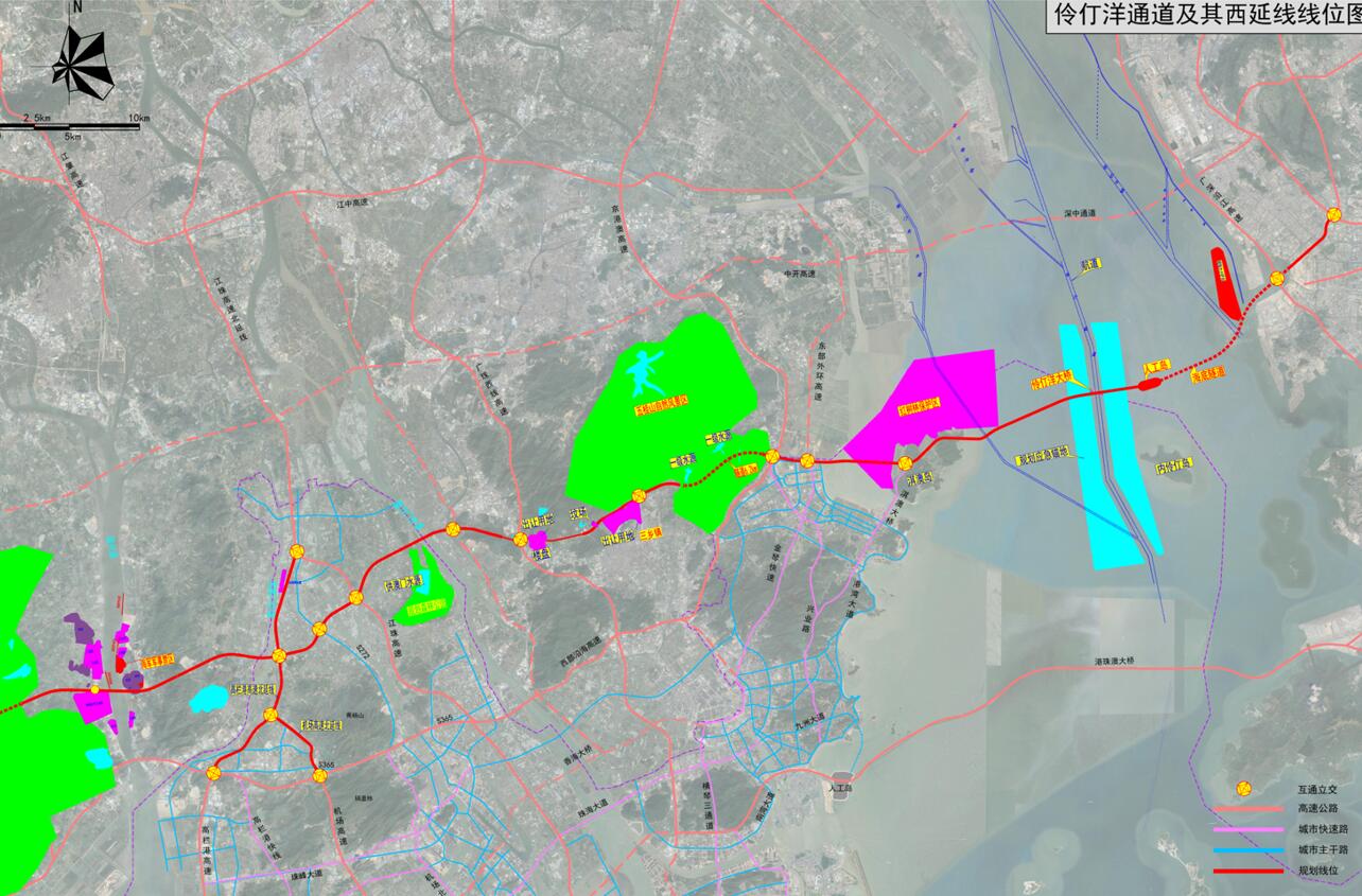 深珠通道及西延線(珠海段)交通規劃圖C(受訪者供圖)