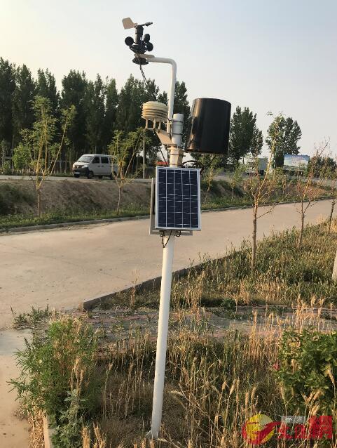 中國農大第 85號科技小院門前豎起氣象觀測點(記者顧大鵬攝) 