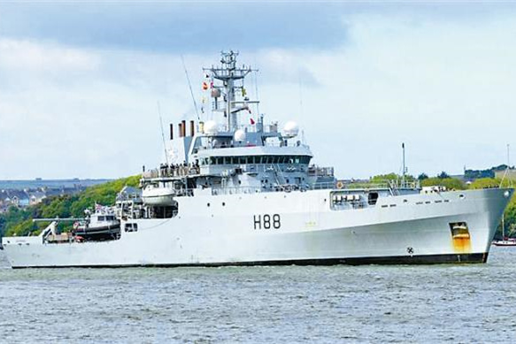 英軍u企業號v海軍測量船7日通過台灣海峽 ]網絡圖片^