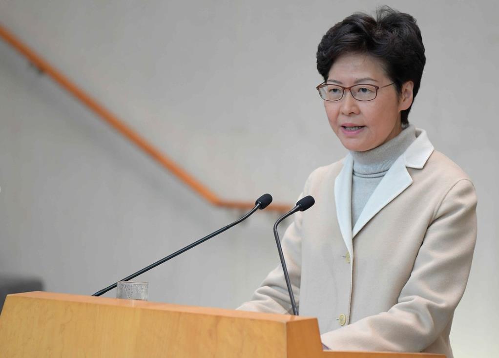 林鄭月娥表示市民訴求不能偏離法治軌道C圖G香港政府新聞網