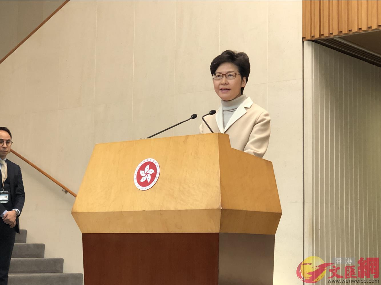 林鄭月娥今日表示A譴責針對司法機構的破壞及污衊行為C]大公文匯全媒體記者 攝^