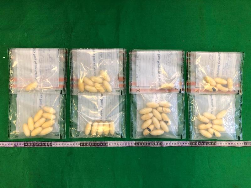 海關檢獲的毒品 圖片來源：香港政府新聞網